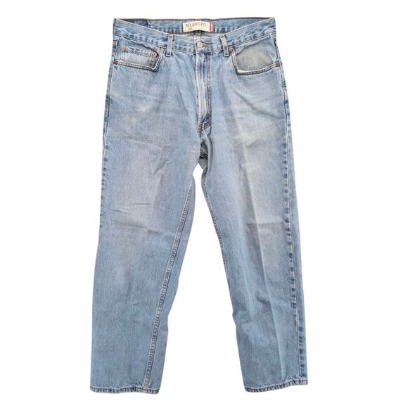 Levis 550 Relaxed Fit Jeans Mens Blue Light Wash 100% Cotton Denim Size 36x32 - Picture 1 of 11